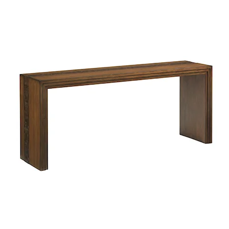 Turtle Island Console Table with Coconut Shell Inlay